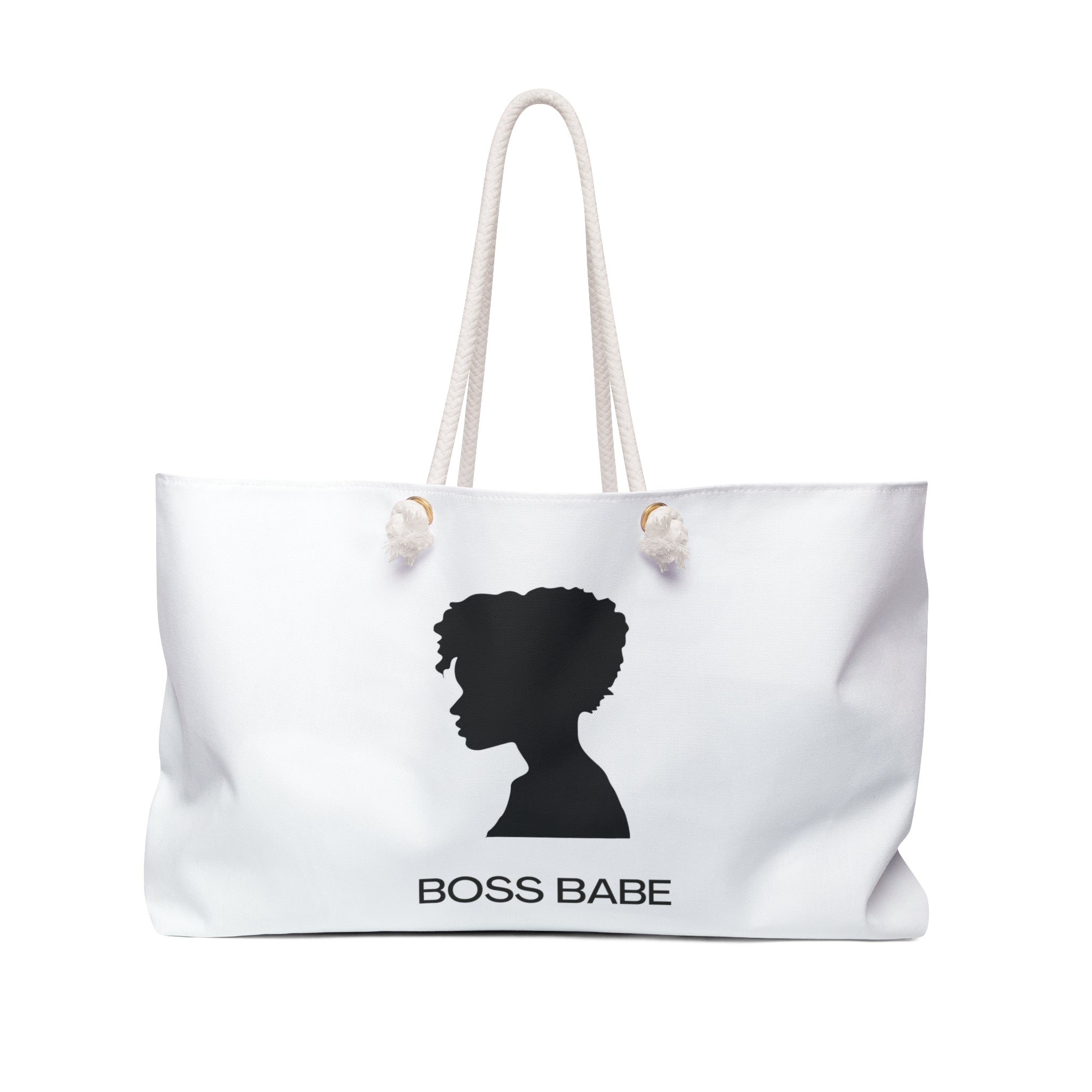 Boss Babe Weekender Bag (White/Black)